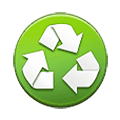 ♼ Emoji Símbolo de reciclaje de papel en Samsung One UI 1.5.