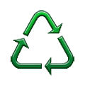 Émoji ♺ Symbole de recyclage des matériaux généraux sur Samsung One UI 1.5.