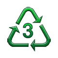 ♵ Emoji Símbolo de reciclaje para plástico tipo- 3 en Samsung One UI 1.5.