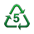 Emoji ♷ Simbolo di riciclaggio della plastica tipo -5 su Samsung One UI 1.5.