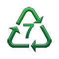 Émoji ♹ Symbole de recyclage du plastique type-7 sur Samsung One UI 1.5.