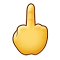 Emoji 🖕 Dito Medio su Samsung One UI 1.5.