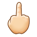 🖕🏻 Emoji Dedo Corazón Hacia Arriba: Tono De Piel Claro en Samsung One UI 1.5.