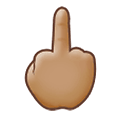 Emoji 🖕🏽 Dito Medio: Carnagione Olivastra su Samsung One UI 1.5.
