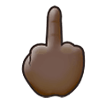 Emoji 🖕🏿 Dito Medio: Carnagione Scura su Samsung One UI 1.5.