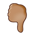 Emoji 🖓🏽 Gesto col pollice verso il basso: Carnagione Olivastra su Samsung One UI 1.5.