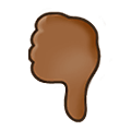🖓🏾 Emoji Gesto «Pulgar hacia abajo»: Tono De Piel Oscuro Medio en Samsung One UI 1.5.