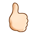 Emoji 🖒🏻 Gesto col pollice verso il basso: Carnagione Chiara su Samsung One UI 1.5.