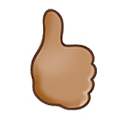 🖒🏽 Emoji Gesto «Pulgar hacia arriba»: Tono De Piel Medio en Samsung One UI 1.5.