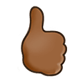 🖒🏾 Emoji Gesto «Pulgar hacia arriba»: Tono De Piel Oscuro Medio en Samsung One UI 1.5.