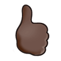 🖒🏿 Emoji Gesto «Pulgar hacia arriba»: Tono De Piel Oscuro en Samsung One UI 1.5.