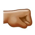 🤜🏽 Emoji Puño Hacia La Derecha: Tono De Piel Medio en Samsung One UI 1.5.
