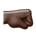 🤜🏿 Emoji Puño Hacia La Derecha: Tono De Piel Oscuro en Samsung One UI 1.5.