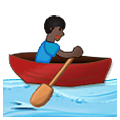 🚣🏿 Emoji Person im Ruderboot: dunkle Hautfarbe Samsung One UI 1.5.