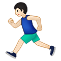 Emoji 🏃🏻 Persona Che Corre: Carnagione Chiara su Samsung One UI 1.5.