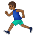 🏃🏾 Emoji Persona Corriendo: Tono De Piel Oscuro Medio en Samsung One UI 1.5.
