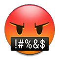 Emoji 🤬 Faccina Con Simboli Sulla Bocca su Samsung One UI 1.5.
