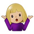 🤷🏼 Emoji Persona Encogida De Hombros: Tono De Piel Claro Medio en Samsung One UI 1.5.