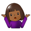🤷🏾 Emoji Pessoa Dando De Ombros: Pele Morena Escura na Samsung One UI 1.5.