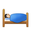 Emoji 🛌🏻 Persona A Letto: Carnagione Chiara su Samsung One UI 1.5.