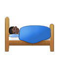 🛌🏿 Emoji Pessoa Deitada Na Cama: Pele Escura na Samsung One UI 1.5.
