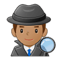 Emoji 🕵🏽 Detective: Carnagione Olivastra su Samsung One UI 1.5.