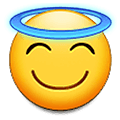 Emoji 😇 Faccina Con Sorriso E Aureola su Samsung One UI 1.5.