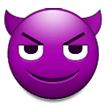 😈 Emoji Rosto Sorridente Com Chifres na Samsung One UI 1.5.