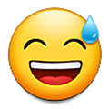 😅 Emoji Rosto Risonho Com Gota De Suor na Samsung One UI 1.5.