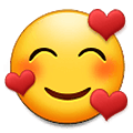 Emoji 🥰 Faccina Con Cuoricini su Samsung One UI 1.5.