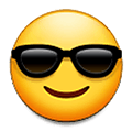 Emoji 😎 Faccina Con Sorriso E Occhiali Da Sole su Samsung One UI 1.5.