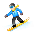 Emoji 🏂🏻 Persona Sullo Snowboard: Carnagione Chiara su Samsung One UI 1.5.