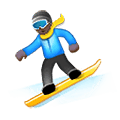 Émoji 🏂🏿 Snowboardeur : Peau Foncée sur Samsung One UI 1.5.