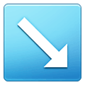 ↘️ Emoji Flecha Hacia La Esquina Inferior Derecha en Samsung One UI 1.5.