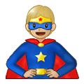 Émoji 🦸🏼 Super-héros : Peau Moyennement Claire sur Samsung One UI 1.5.