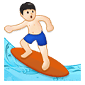 🏄🏻 Emoji Persona Haciendo Surf: Tono De Piel Claro en Samsung One UI 1.5.
