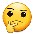 Emoji 🤔 Faccina Concentrata su Samsung One UI 1.5.