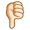 Émoji 👎🏻 Pouce Vers Le Bas : Peau Claire sur Samsung One UI 1.5.
