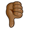 Emoji 👎🏾 Pollice Verso: Carnagione Abbastanza Scura su Samsung One UI 1.5.