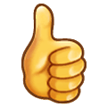 Emoji 👍 Pollice In Su su Samsung One UI 1.5.