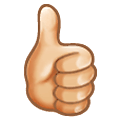 👍🏻 Emoji Pulgar Hacia Arriba: Tono De Piel Claro en Samsung One UI 1.5.