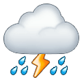 ⛈️ Emoji Nube Con Rayo Y Lluvia en Samsung One UI 1.5.