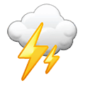 ☈ Emoji Tempestade  na Samsung One UI 1.5.