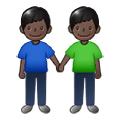 👬🏿 Emoji Dois Homens De Mãos Dadas: Pele Escura na Samsung One UI 1.5.