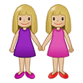 👭🏼 Emoji Mujeres De La Mano: Tono De Piel Claro Medio en Samsung One UI 1.5.