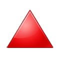 🔺 Emoji Triángulo Rojo Hacia Arriba en Samsung One UI 1.5.