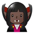 🧛🏿 Emoji Vampiro: Tono De Piel Oscuro en Samsung One UI 1.5.