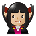 🧛🏼 Emoji Vampiro: Tono De Piel Claro Medio en Samsung One UI 1.5.