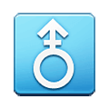 ⚨ Emoji Signo masculino vertical con un guión en Samsung One UI 1.5.