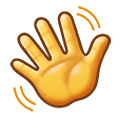 👋 Emoji winkende Hand Samsung One UI 1.5.